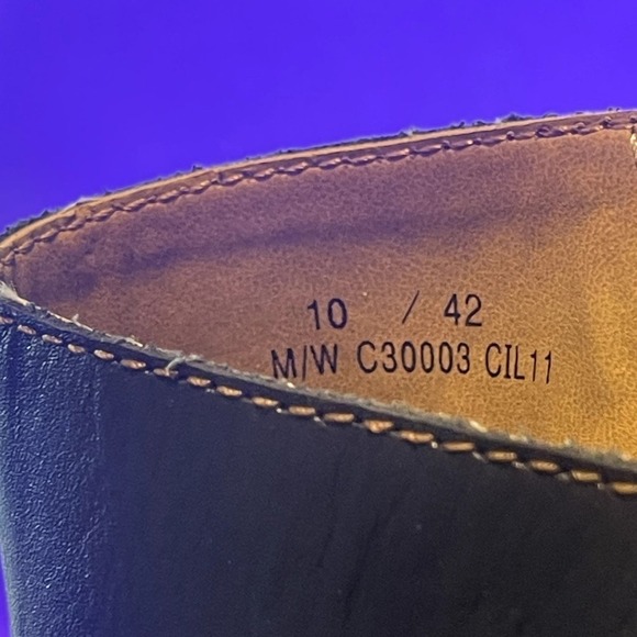 Born Concept Black Leather Double Strap Wedge Sandals Women's Shoe Size 10 - Picture 8 of 8